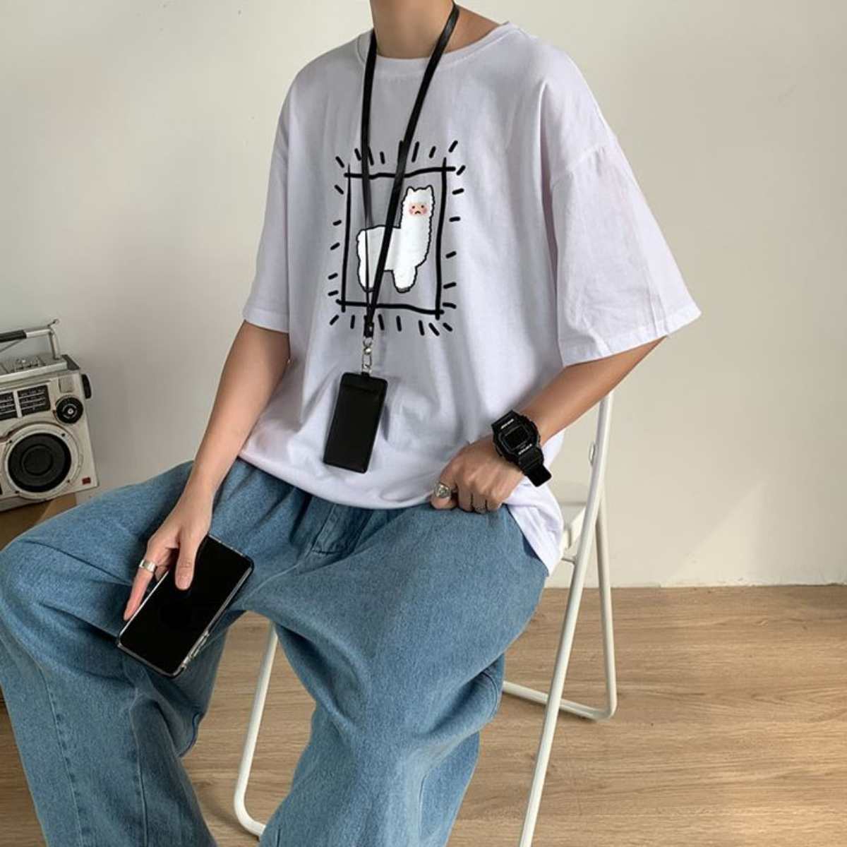 Tops / アルパカプリントTシャツ ST/No.23172