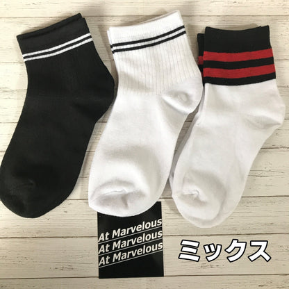 Sox/ラインソックス3足セット/26-28cm  ST/No.25900