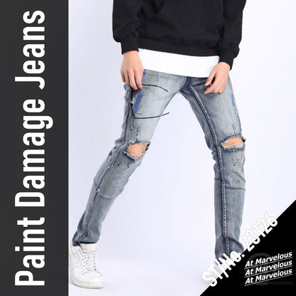 Pants / ペイントダメージデニムパンツ ST/No.23126